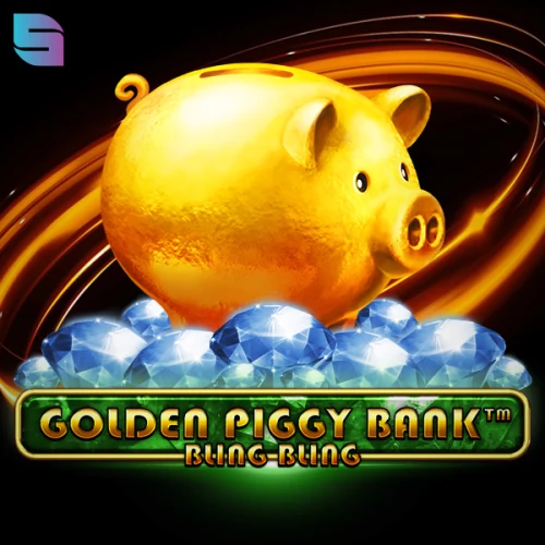 Golden Piggy Bank Bling Bling